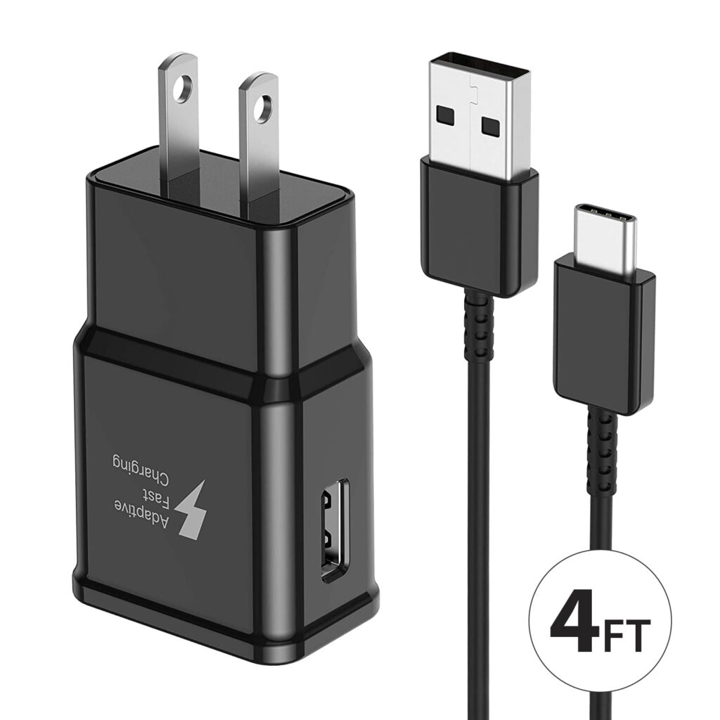 For Samsung Adaptive Fast Charging Type C Android Phone Charger with Cable for Samsung Galaxy S10/ S9/S10 Plus/S9 Plus/S10e/S21/S21plus/S21 Ultra/S20/S20 plus/S20 FE/S8/Note 20/Note 10/Note 9/ Note 8