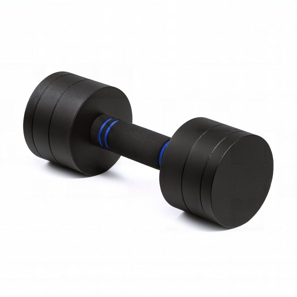 CAP 6-in-1 Adjustable Threaded Dumbbell with Foam Handle, Black/Blue - Fast Adjust from 1 to 15 Pounds