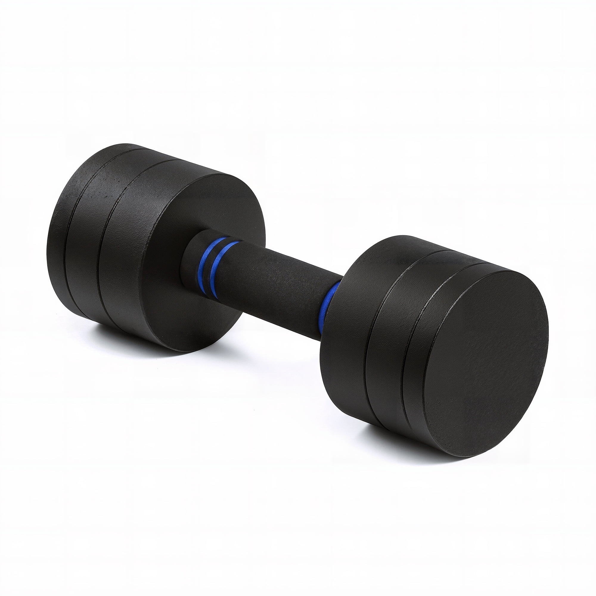 CAP 6-in-1 Adjustable Threaded Dumbbell with Foam Handle, Black/Blue - Fast Adjust from 1 to 15 Pounds