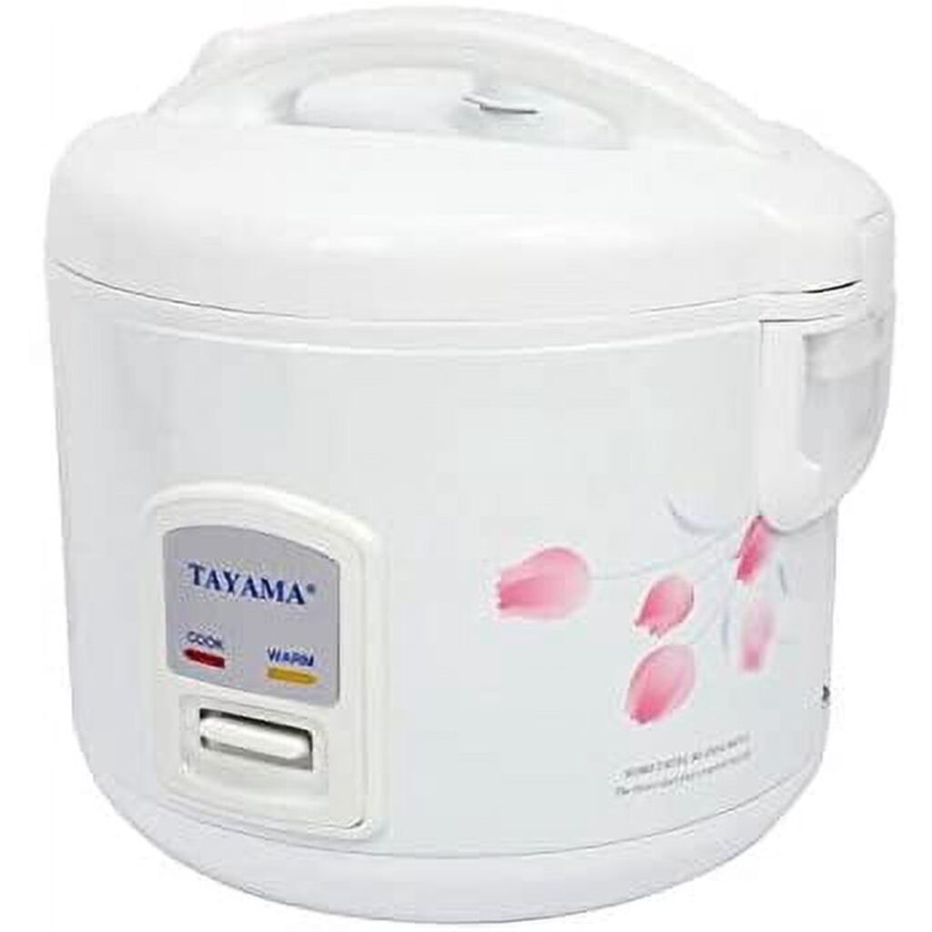 Tayama 10-Cup Electric Rice Cooker, Red - Lock-tight Pressure Lid, Non-Stick Inner Pot