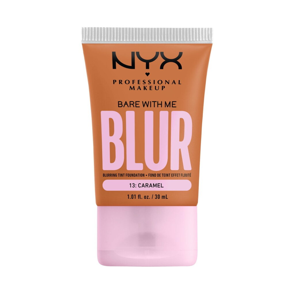 NYX Professional Makeup Bare with Me Blur Skin Tint Foundation, Medium Coverage, Caramel