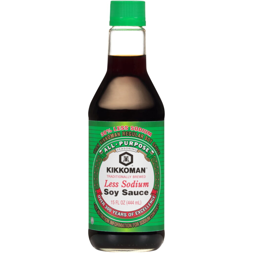Kikkoman Less Sodium Soy Sauce, 15 oz Bottle