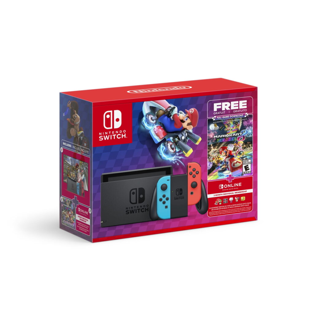 Nintendo Switchโข Mario Kartโข 8 Deluxe Bundle (Full Game Download + 3 Mo. Nintendo Switch Online Membership Included)
