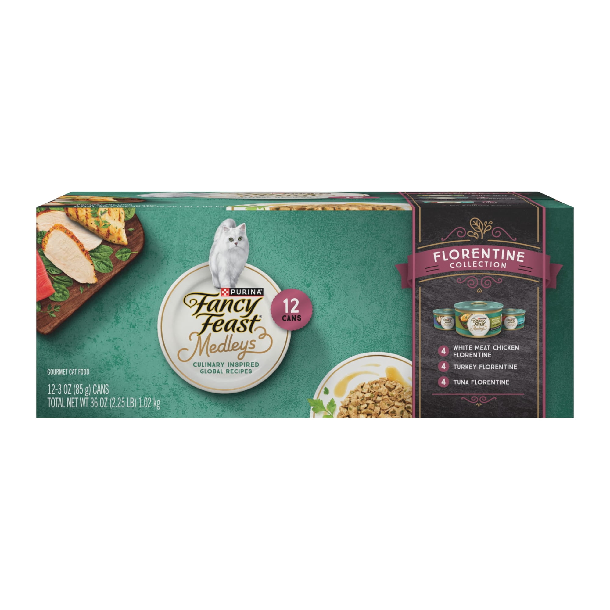 Purina Fancy Feast Medleys Food, Wet Cat Food, Florentine Collection, 3 oz Cans, 12 Pack