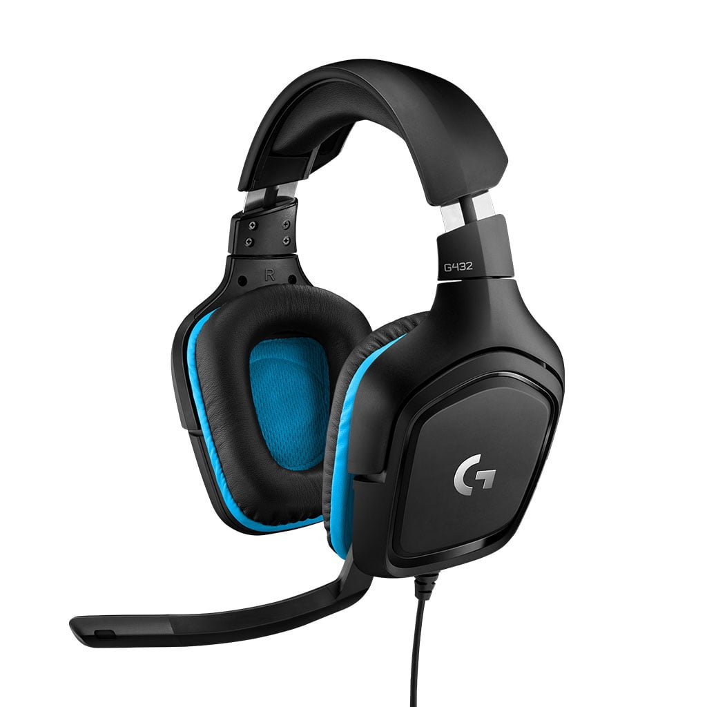 Logitech G432 Surround Sound Wired Gaming Headset, Black