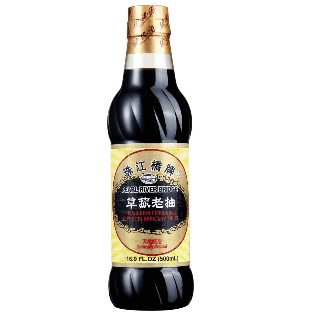 Pearl River Bridge Mushroom Flavored Superior Dark Soy Sauce, Plastic Bottles, 16.9 fl oz