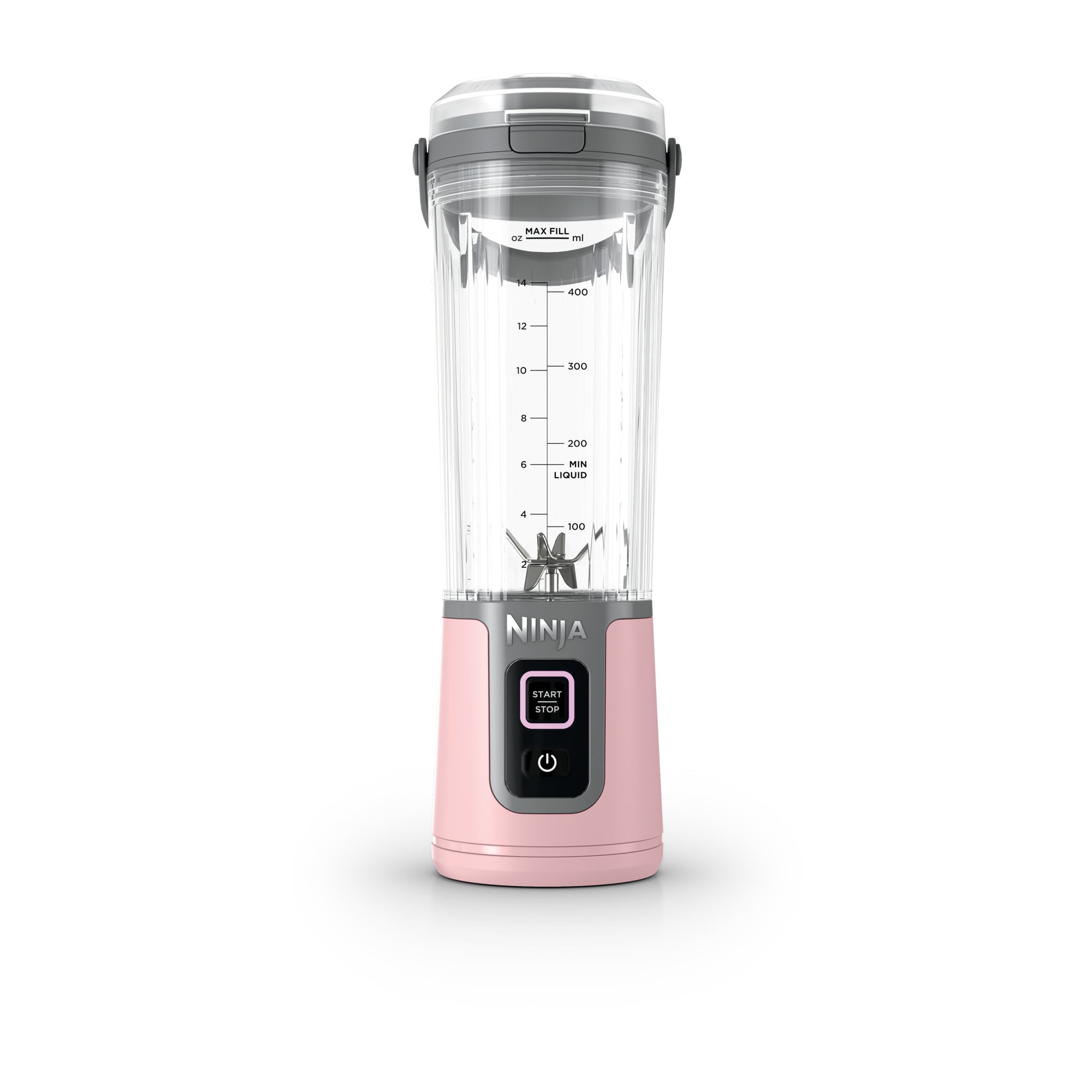 Ninja Blast Portable Personal 18 Oz Blender w/ Leak Proof Lid & Easy Sip Spout, Rechargeable Base, BC150PK Pink