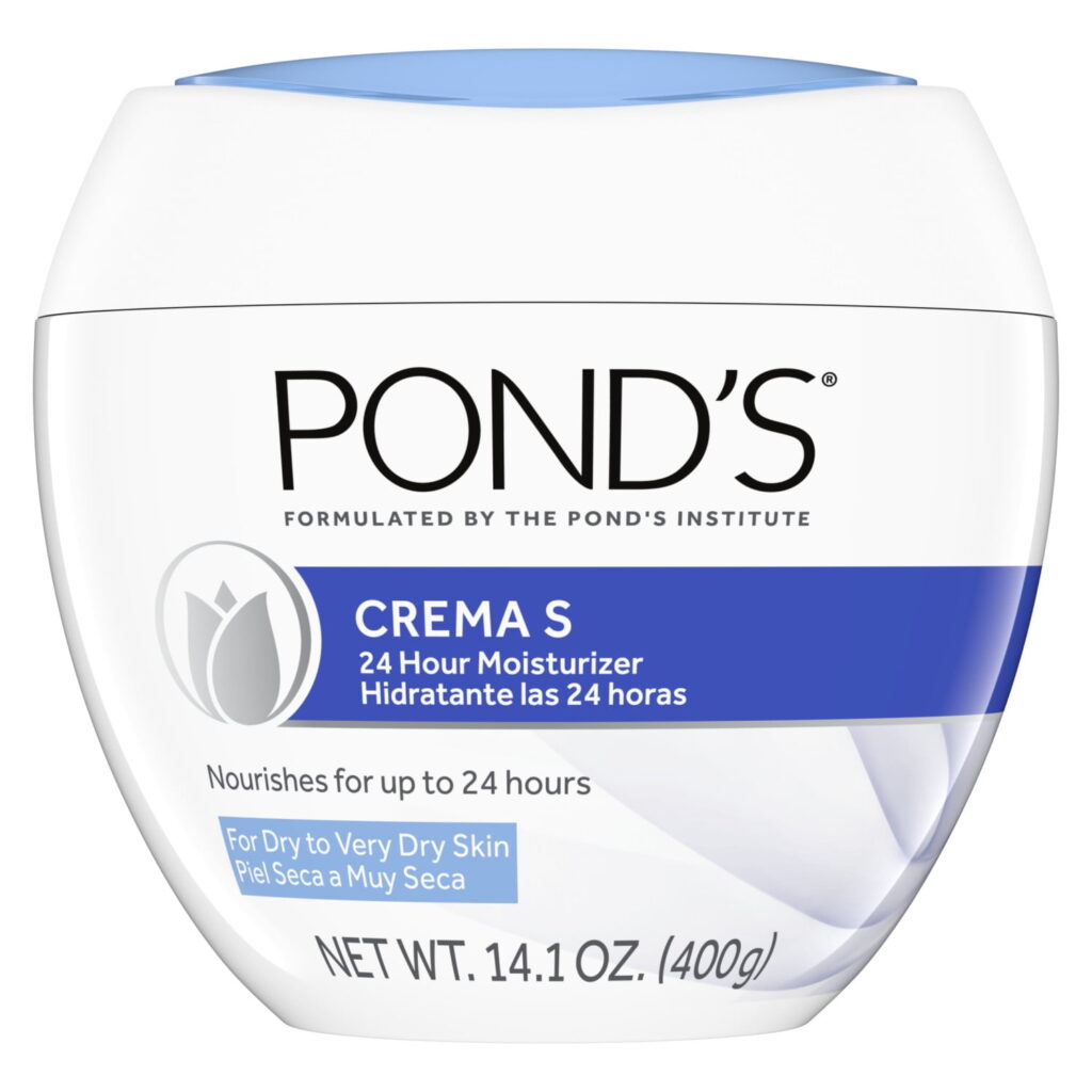 PONDโS Crema S, Moisturizing Face Cream for Dry to Very Dry Skin โ 14.1 oz