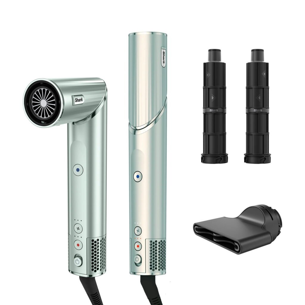 Shark FlexStyle Air Styling & Drying System, Hair Dryer & Multi-Styler, Auto-Wrap Curlers, HD416GN Spearmint