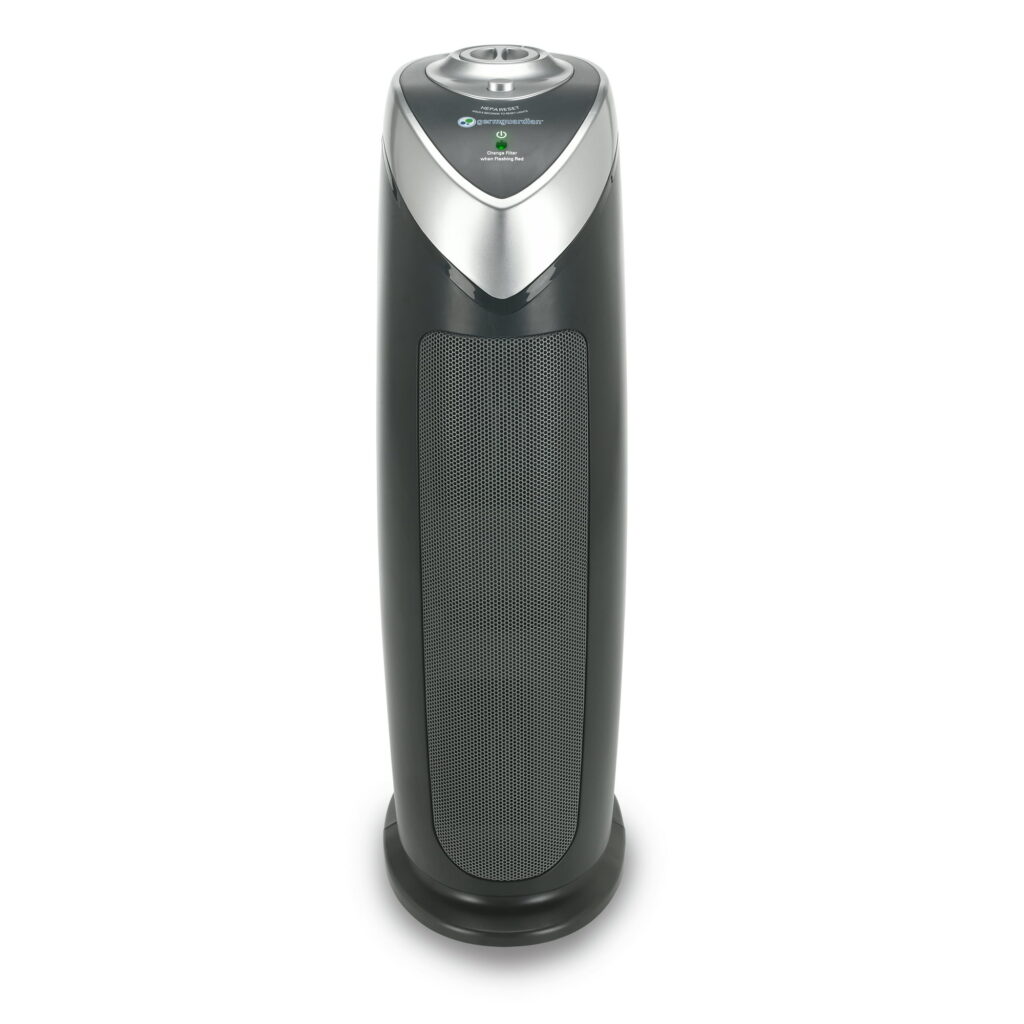 GERMGUARDIAN 743 Sq. ft. Tower Air Purifier with HEPA Pure Filter, Gray, AC4820
