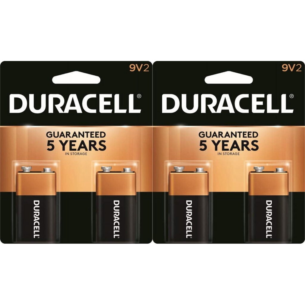 Duracell 9V Alkaline Batteries 4 Pack