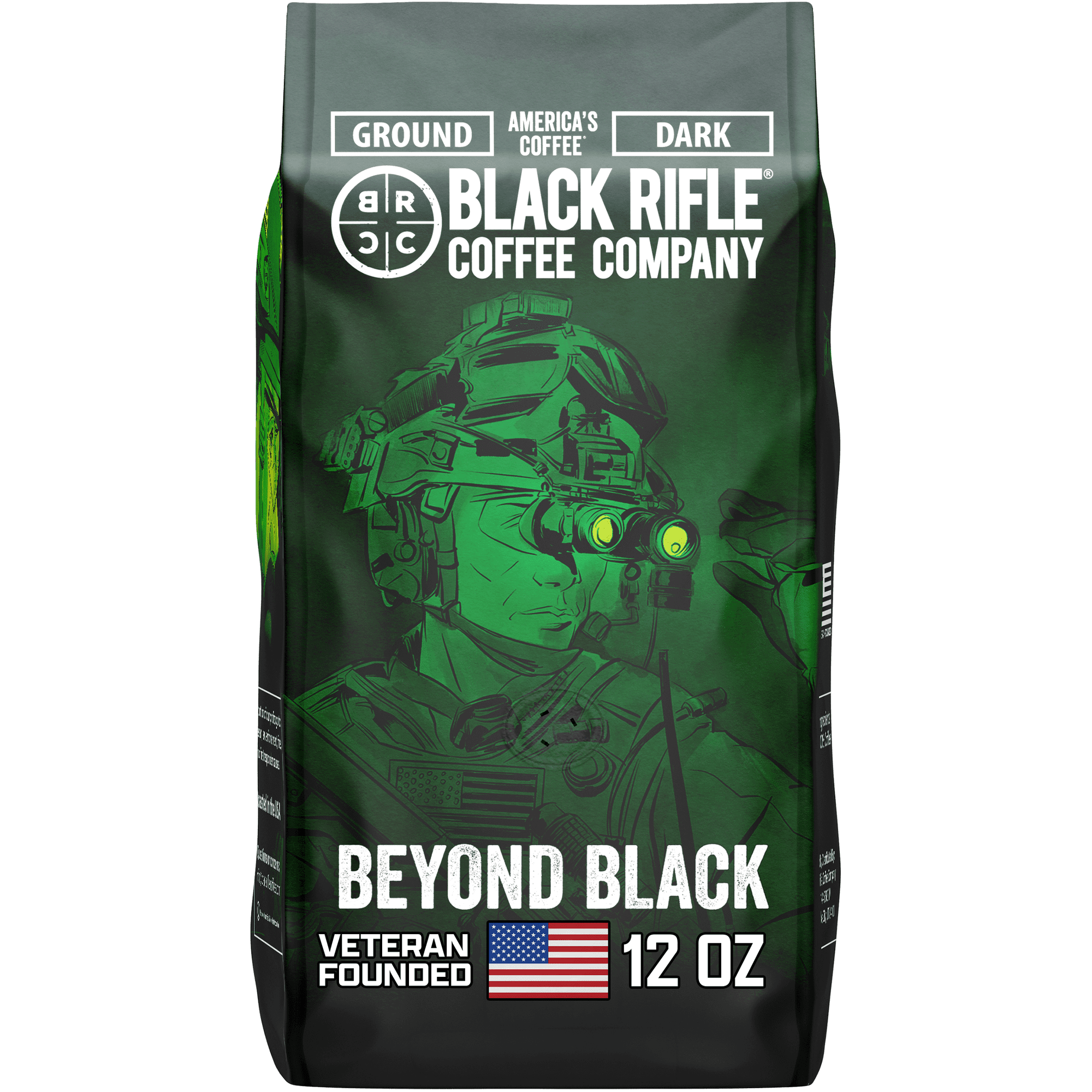 Black Rifle Coffee Company Beyond Black, Dark Roast, Ground Coffee, 12 oz