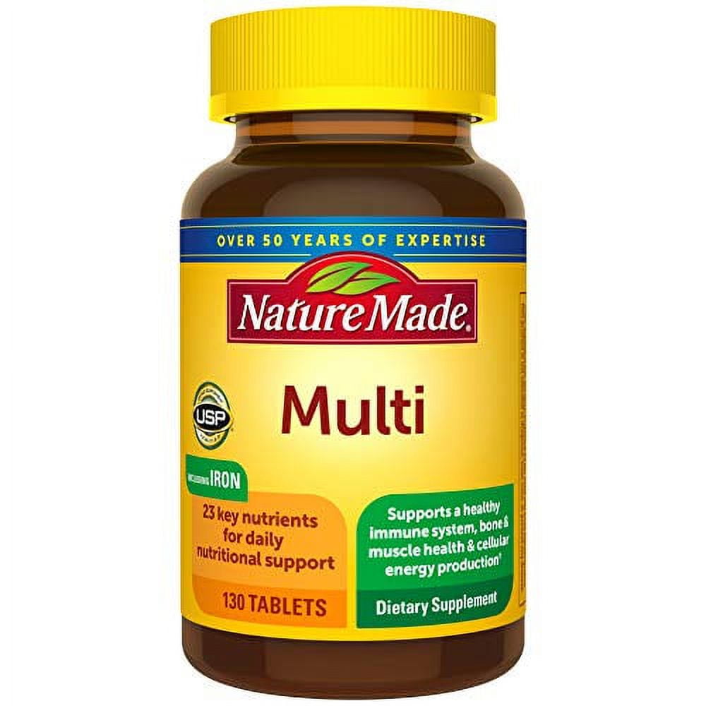 Nature Made Multivitamin with Iron Tablets 130Ct