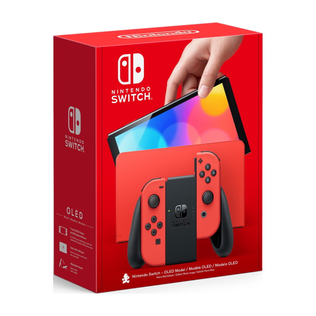 Nintendo Switch OLED Console with Mario Red Joy-Con (Japan Spec)