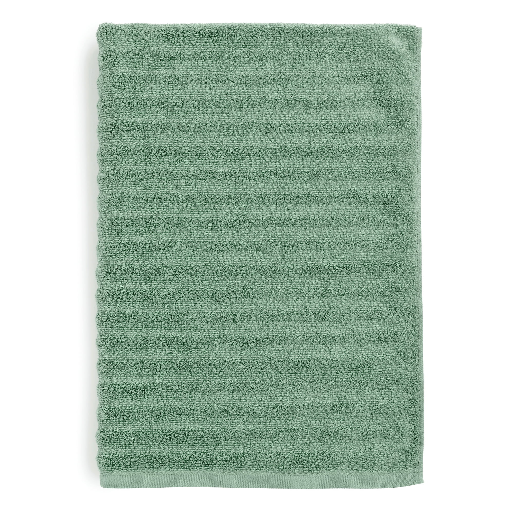 Mainstays Performance Bath Sheet, 30 in x 62 in, Textured Green Sage, Quick Dry, Fade Resistant
