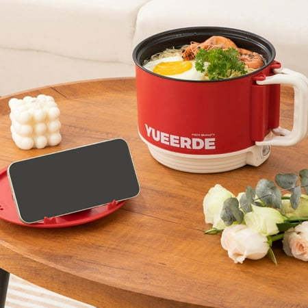 Mini Rice Cooker Hot Pot - 1.2L Portable Multi-Cooker for Steaming, Stir-Frying, Soup & Yogurt - Compact Design for Dorms, Offices, Travel - Non-Stick & Auto Shut-Off