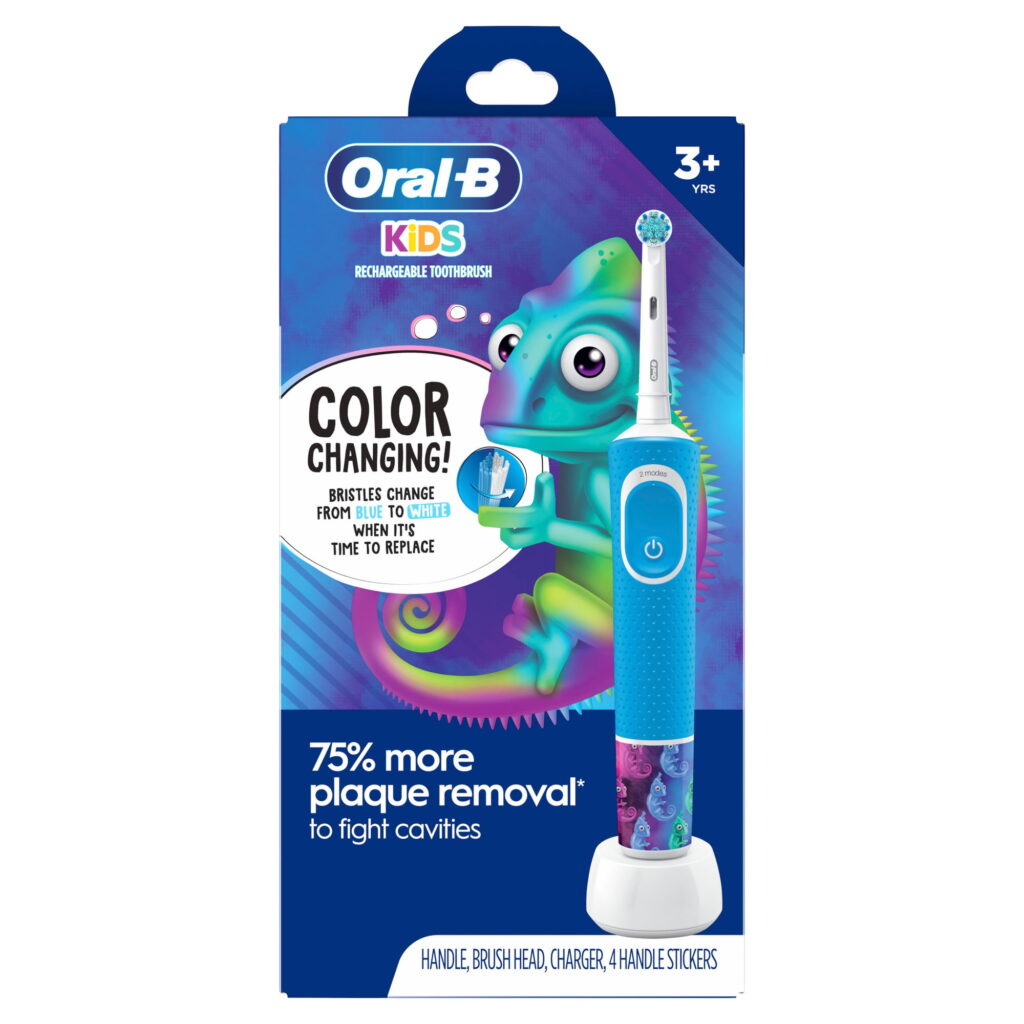 Oral-B Kid's Electric Rechargeable Toothbrush with Charger for Ages 3+, Extra Soft Bristles