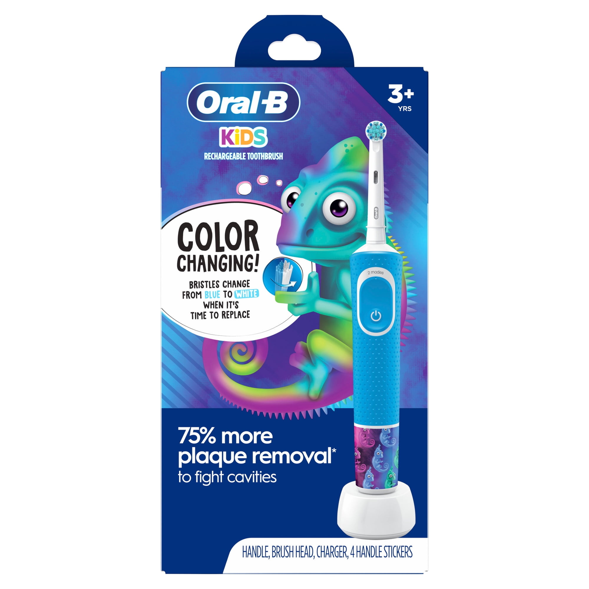 Oral-B Kid's Electric Rechargeable Toothbrush with Charger for Ages 3+, Extra Soft Bristles