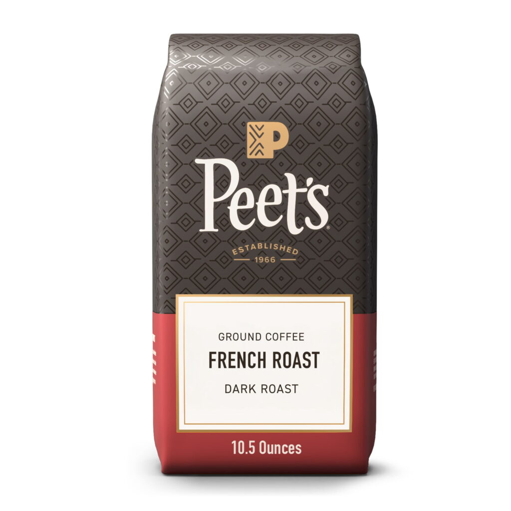 Peet's Coffee French Roast Premium Dark Roast Ground Coffee, Arabica, 10.5 oz