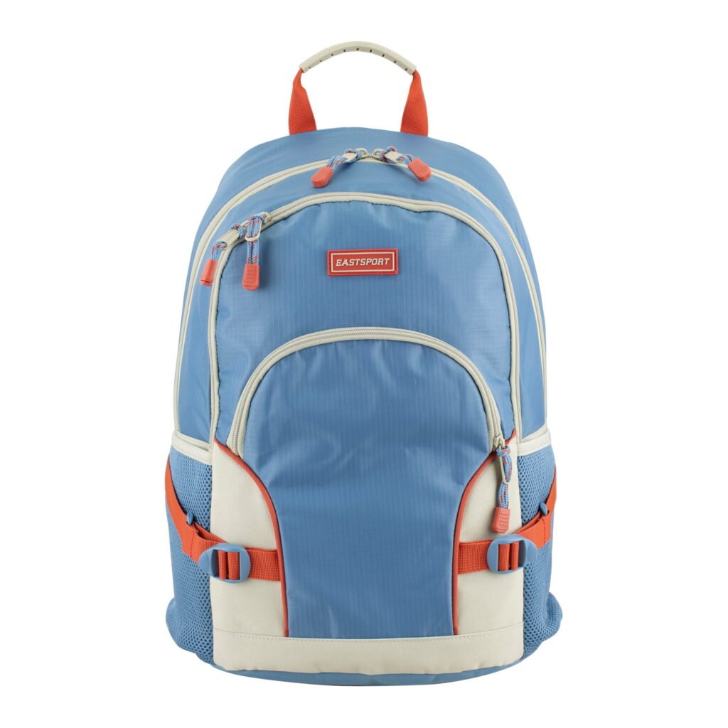 Eastsport Unisex 18.5" Dynamic Athleisure Backpack, Blue Shadow Ripstop