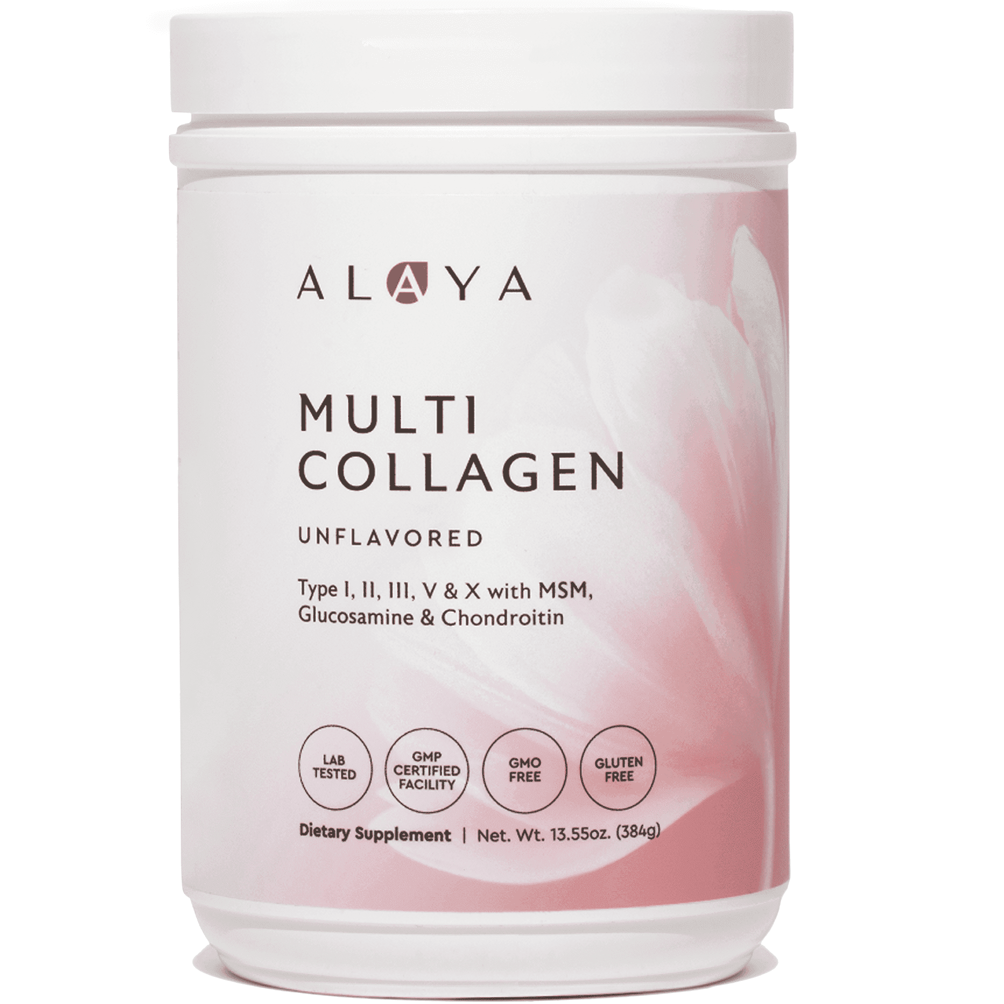 Alaya Naturals Multi Collagen Peptides Powder, Types I, II, III, V & X, Hair Skin & Nails Support, 13.55 oz (40 Servings)