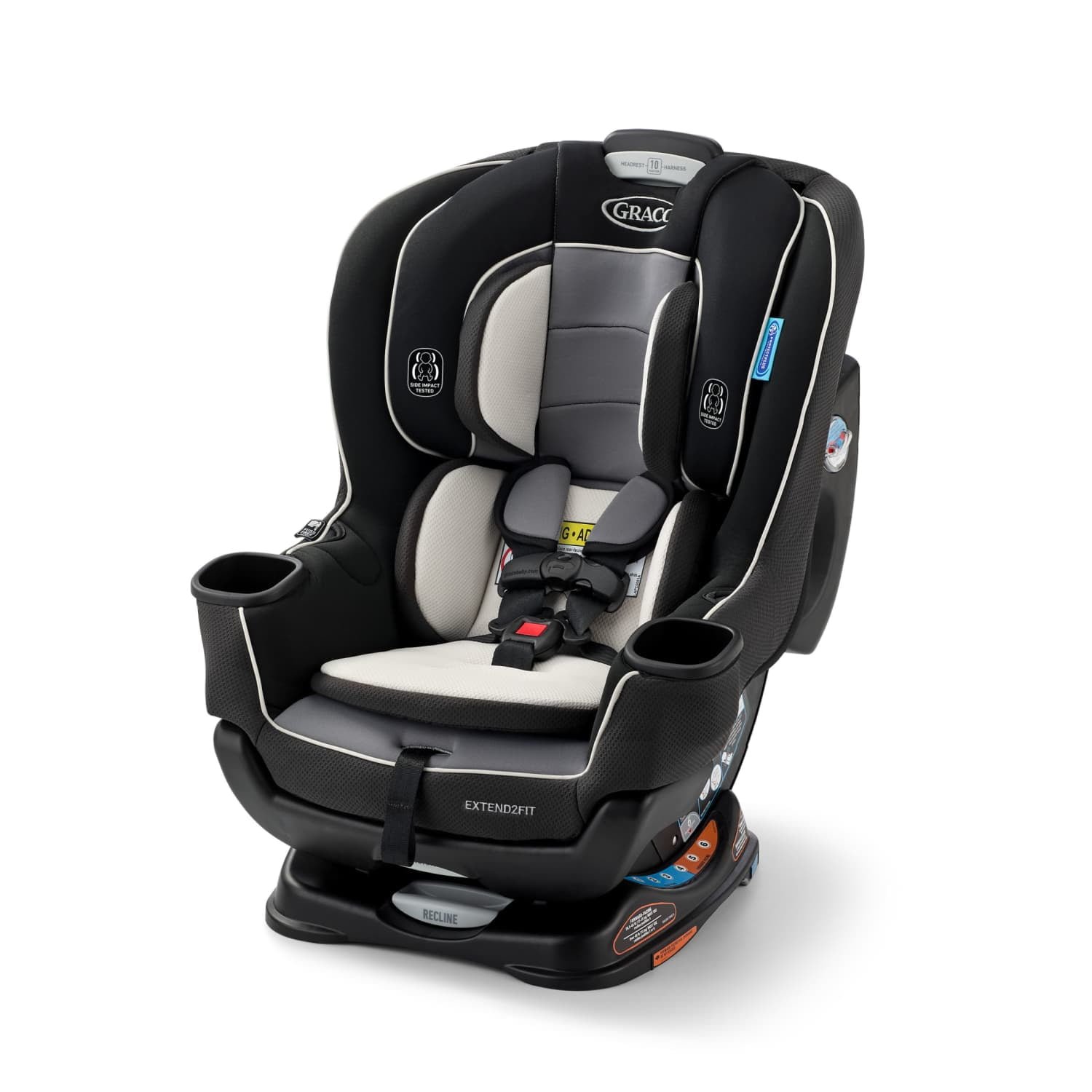 Graco Extend2Fit Convertible Car Seat, Gotham, Black