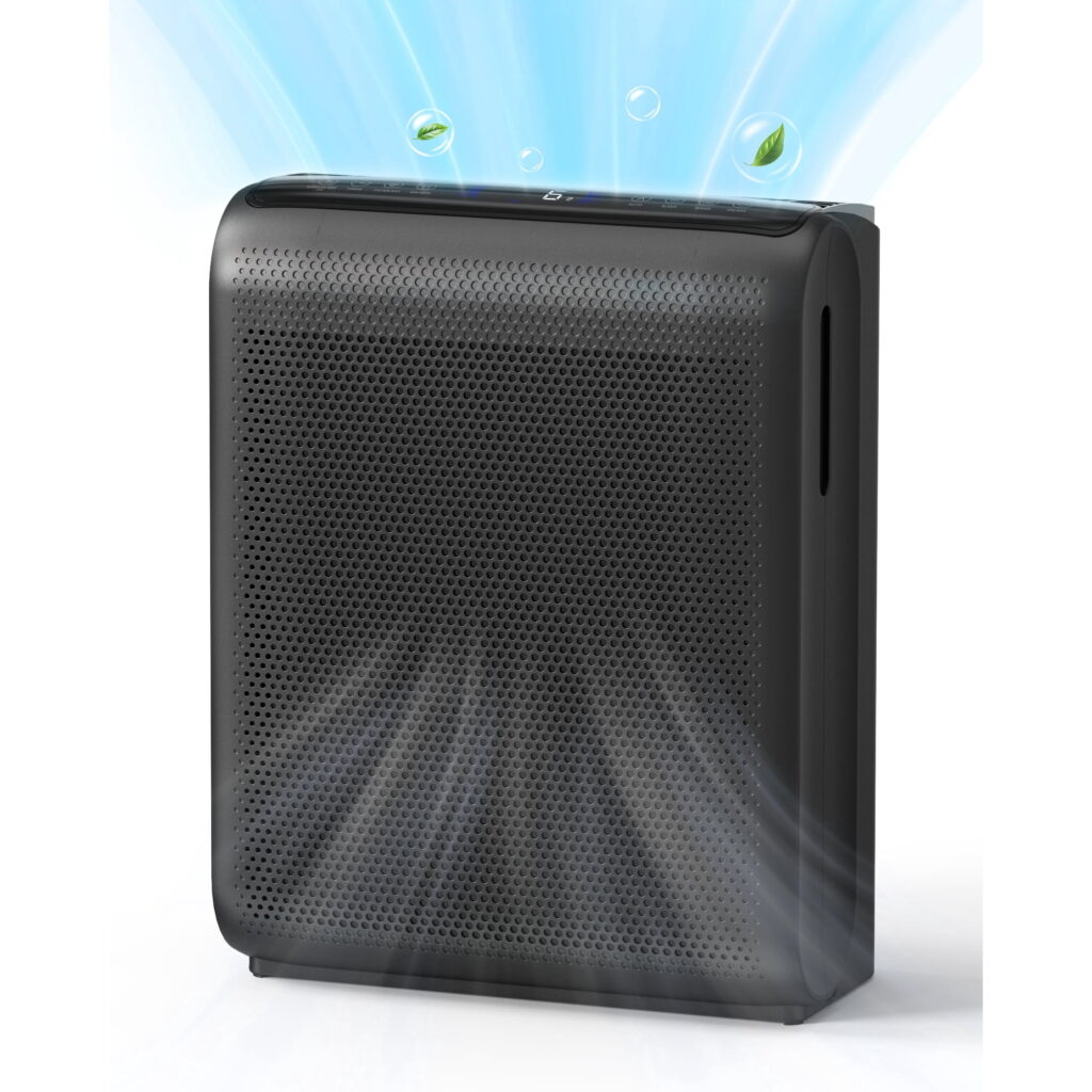 Breezome HEPA Air Purifier for Large Room Covers 2000 Sq Ft, Purificador for Pet Fur, Dust, Smoke, Built-In Washable Filters, Air Cleaner for Home, Bedroom & Living Room