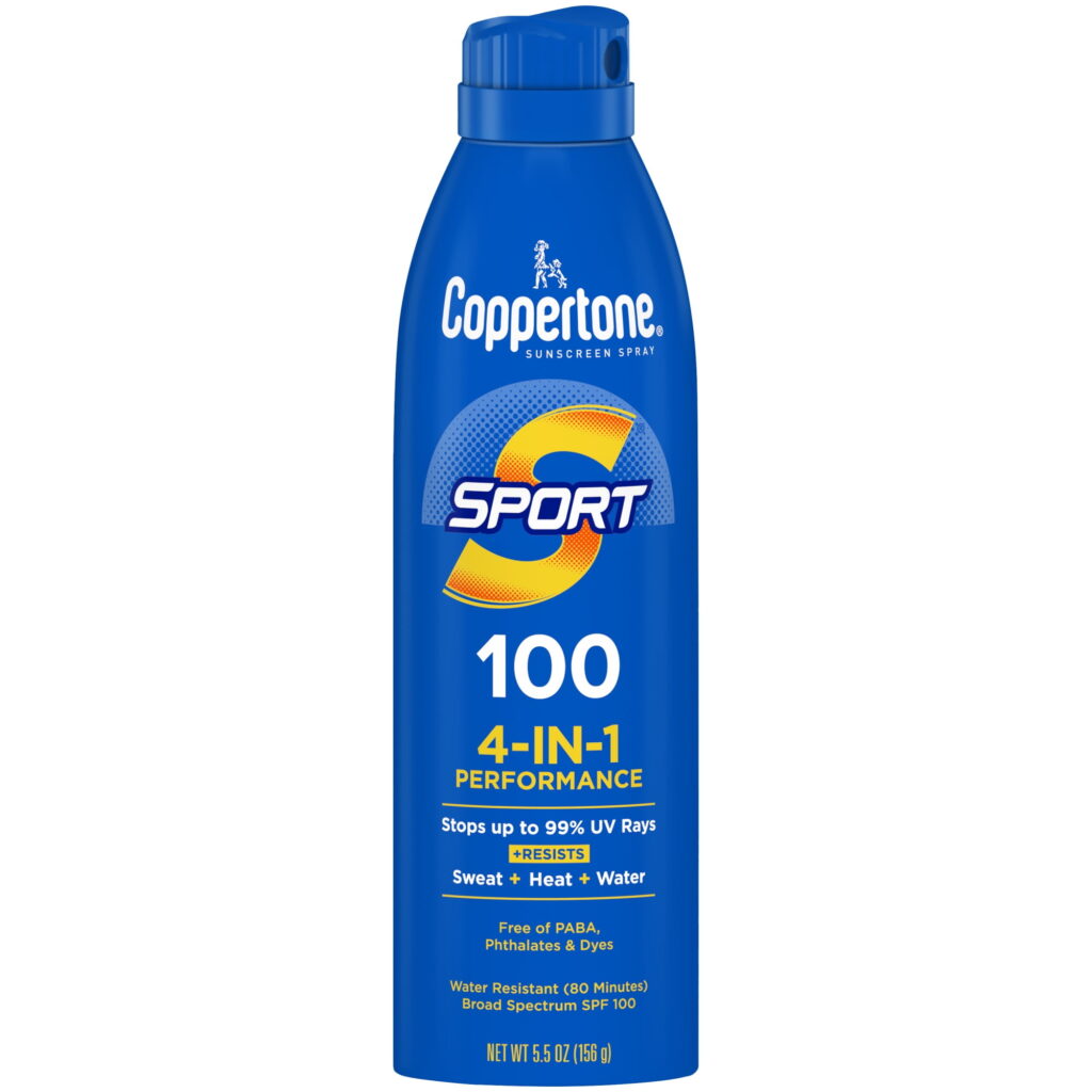 Coppertone Sport Sunscreen Spray, SPF 100 Spray Sunscreen, 5.5 oz