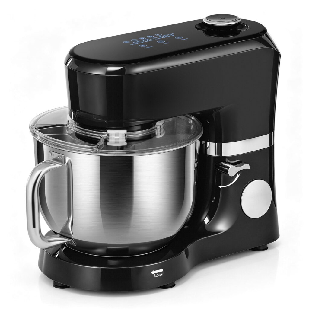 SPECSTAR Stand Mixer with Fermentation, One-Touch Presets Electric Dough Mixer with 6 Qt Bowl, Kitchen Standing Mixer for Baking, Cake with Flex Edge Beater, Bread Hook, Whisk, Black