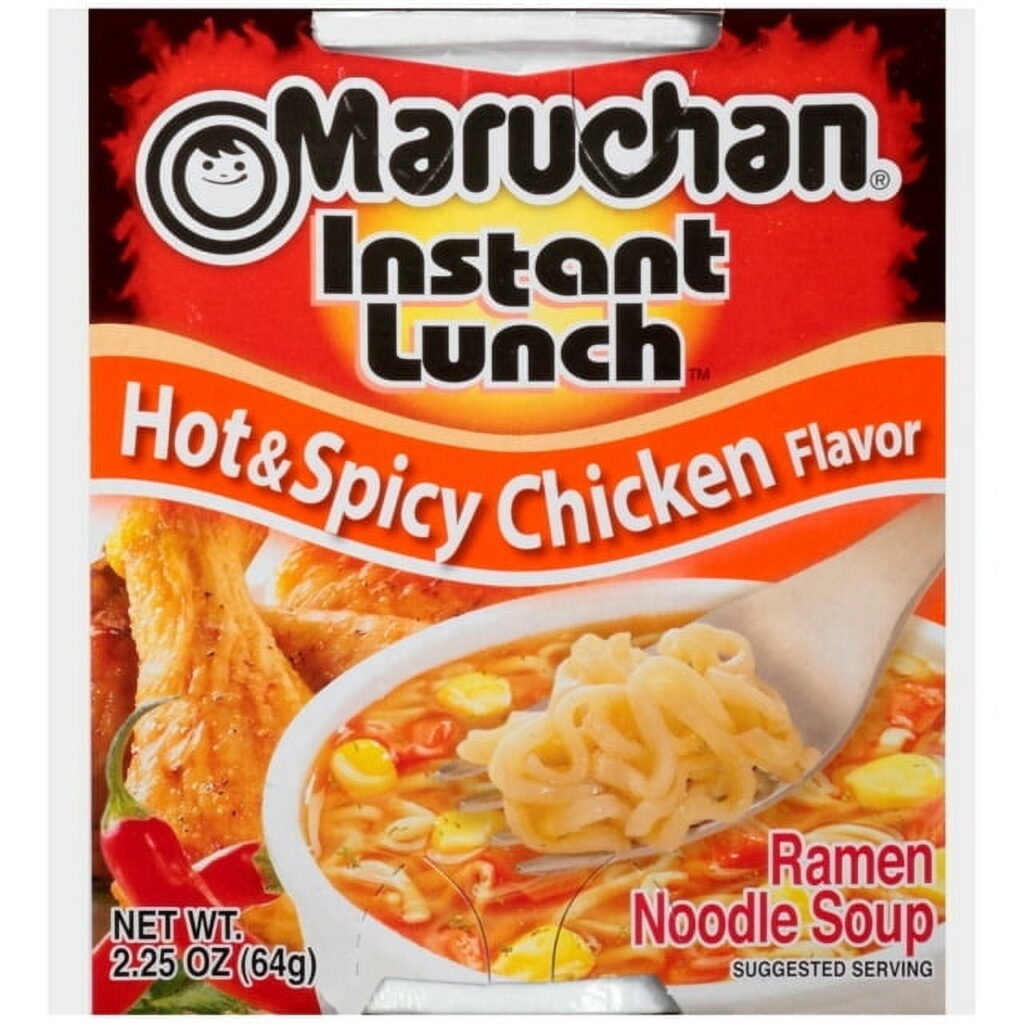 Maruchan Instant Lunch Hot & Spicy Chicken Flavor Ramen Noodles, 2.25 oz Shelf Stable Cup