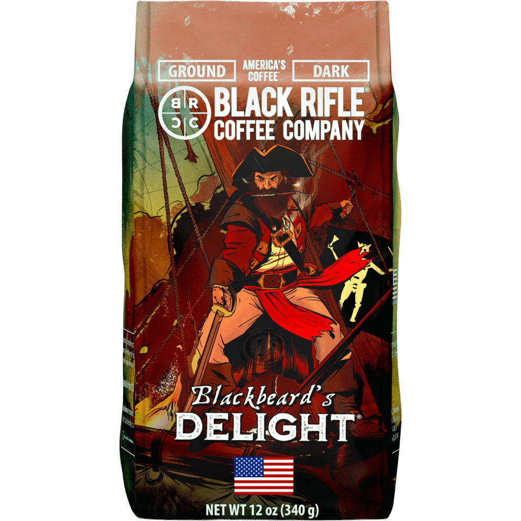 Black Rifle Coffee Company Blackbeard's Delight, Dark Roast, Ground Coffee, 12 oz