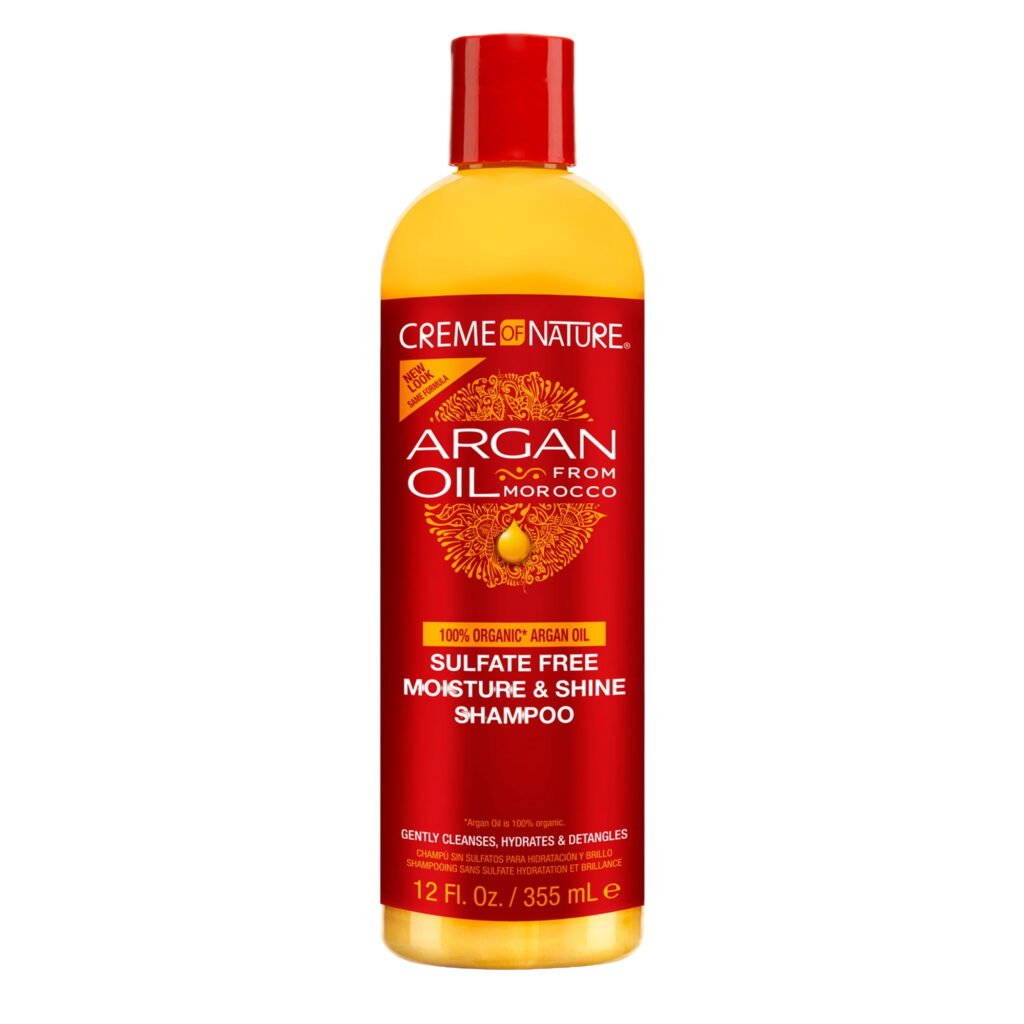 Creme of Nature Sulfate-Free Argan Oil Moisture & Shine Shampoo, 12 Fl Oz
