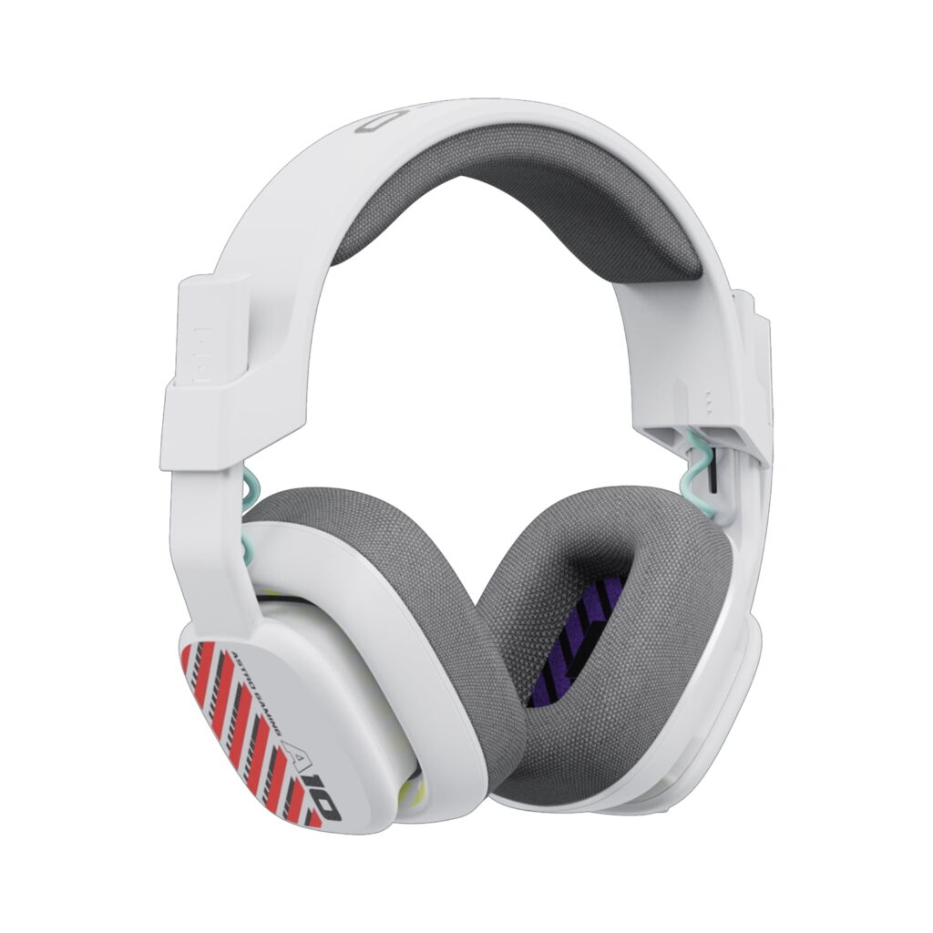 ASTRO A10 Gaming Headset Gen 2 Wired Headset - Over-ear gaming headphones with flip-to-mute microphone, 32 mm drivers, compatible with PlayStation, PC, White