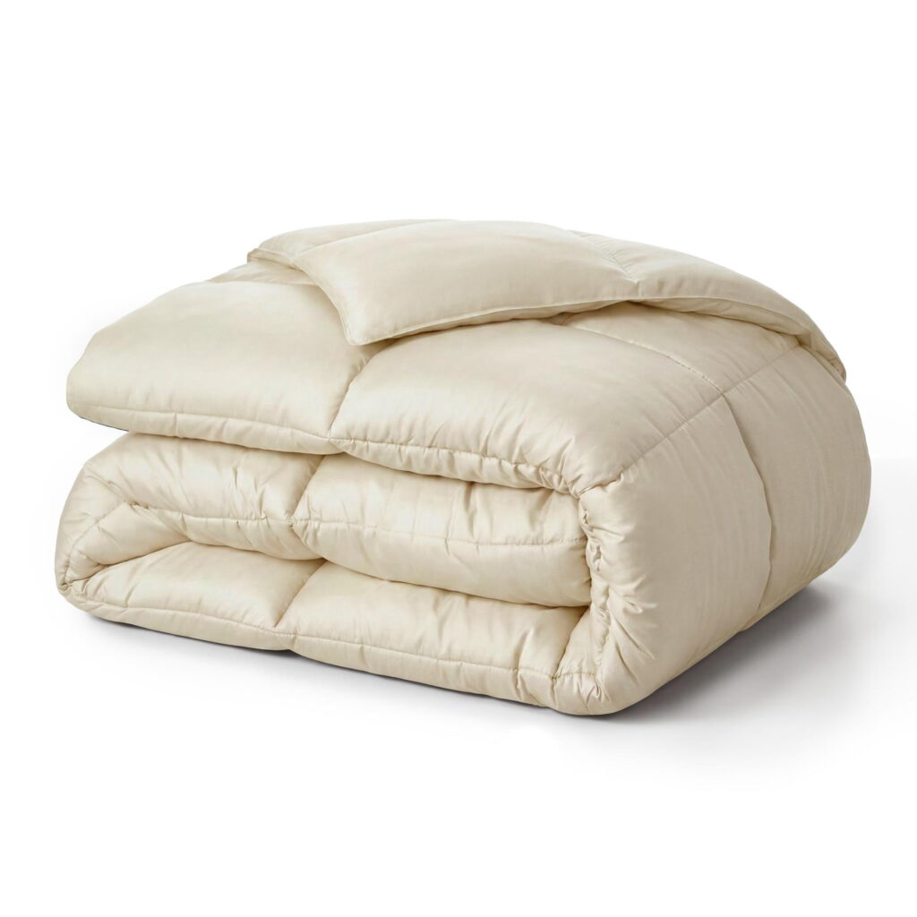 Superior Solid Comforter Down Alternative Bedding, Twin/Twin XL, Ivory