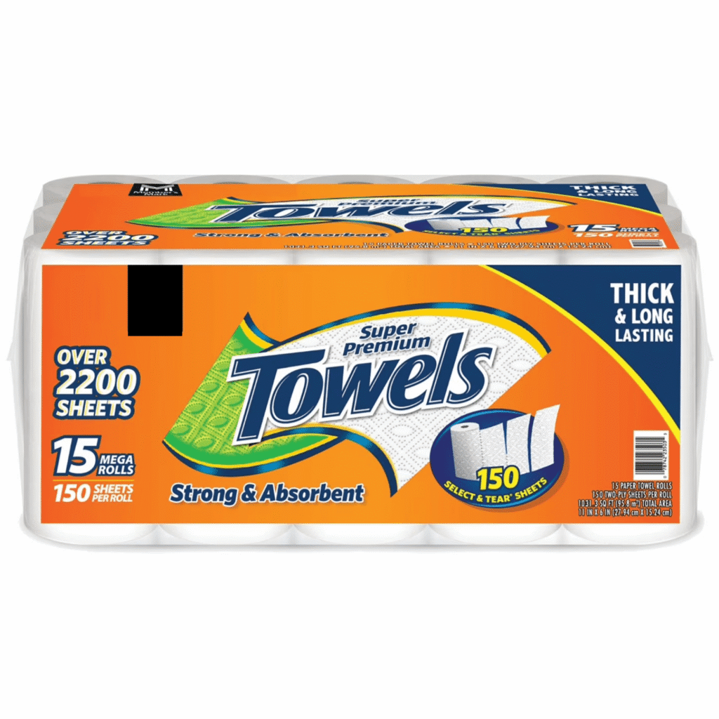 Select & Tear 2-Ply Paper Towels 15 Mega Rolls