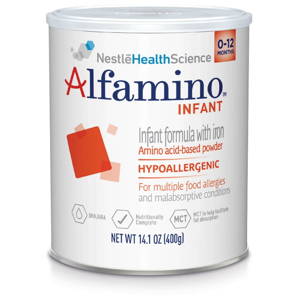 Nestle Alfamino Hypoallergenic Amino Acid Based Infant Formula, Unflavored, 14.1 oz.