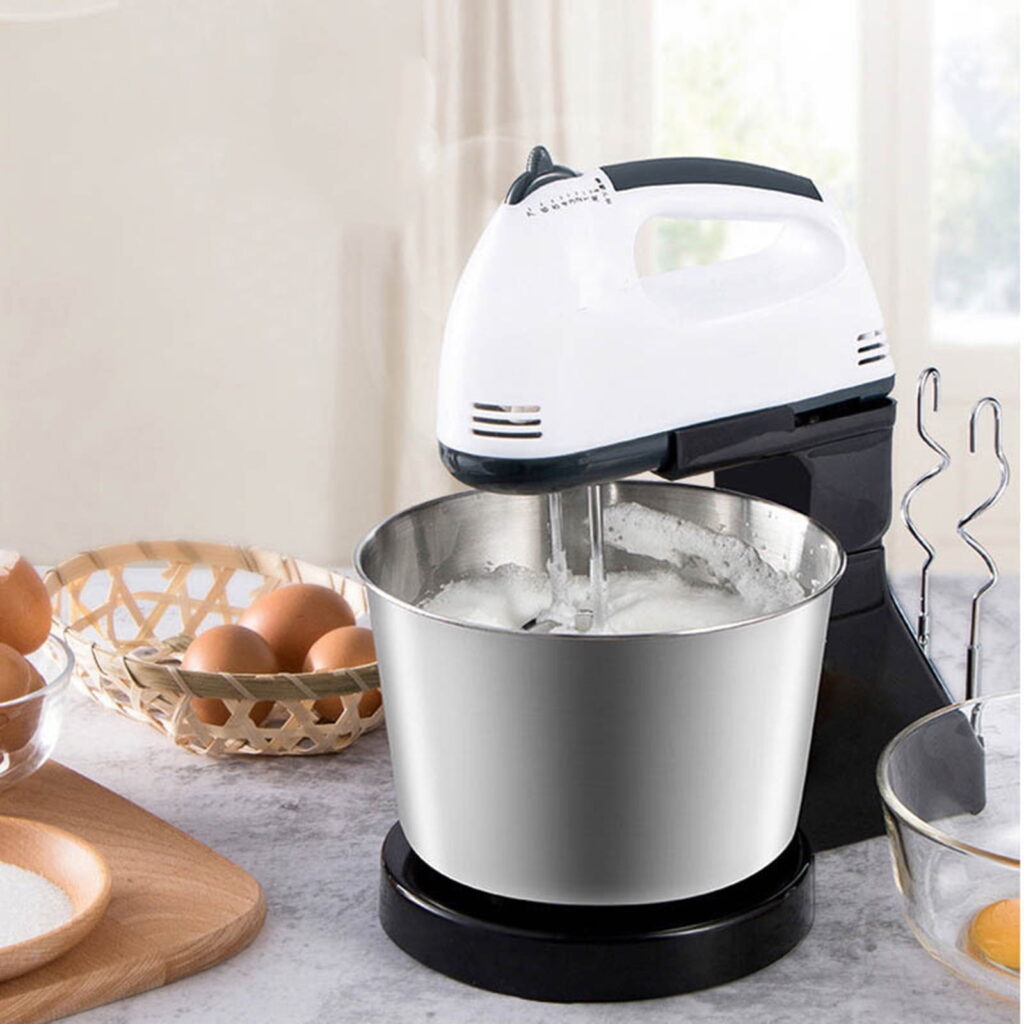 Fmbmuo 1.7L Electric Stand Mixer, 5-Speed Dough & Blender for Baking