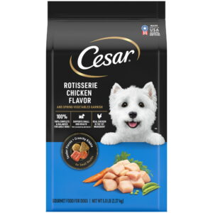 Cesar Dry Dog Food, Rotisserie Chicken Flavor and Spring Vegetables, Small Breed, 5 lb Bag