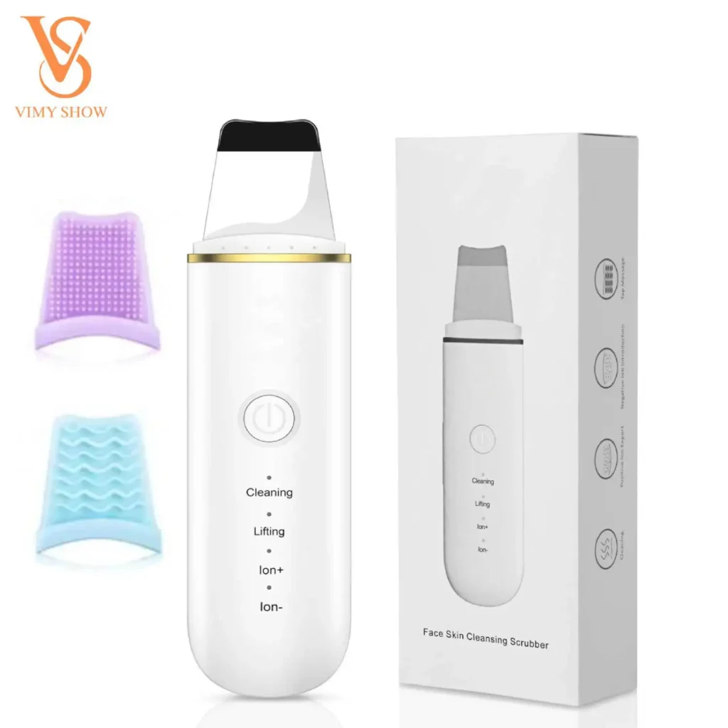 Ultrasonic Skin Scrubber Face Spatula Pore Cleaner Blackhead Remover Shovel Skin Care Tool for Facial Lifting and Deep Cleansing