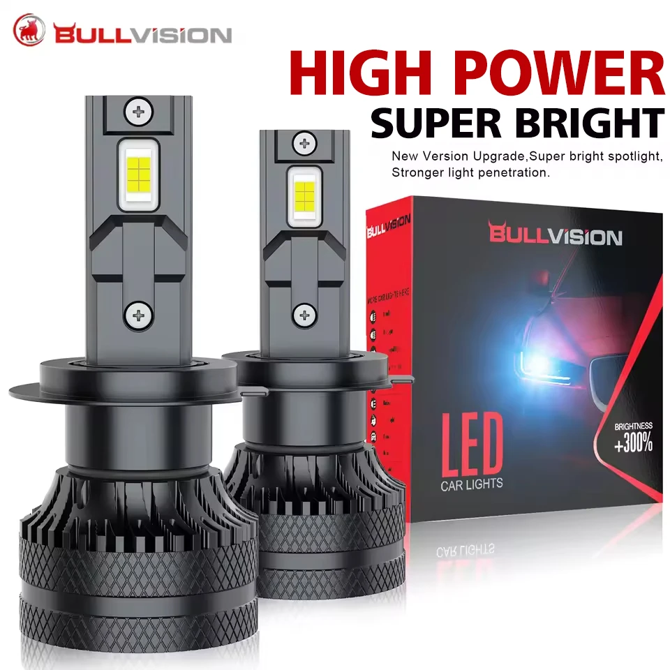 80000LM 2PCS Car Lights H7 H4 H1 H8 H9 H11 9006 9005 9012 Super Bright LED Headlights High Low Beam Fog Lights 6000K White 12V