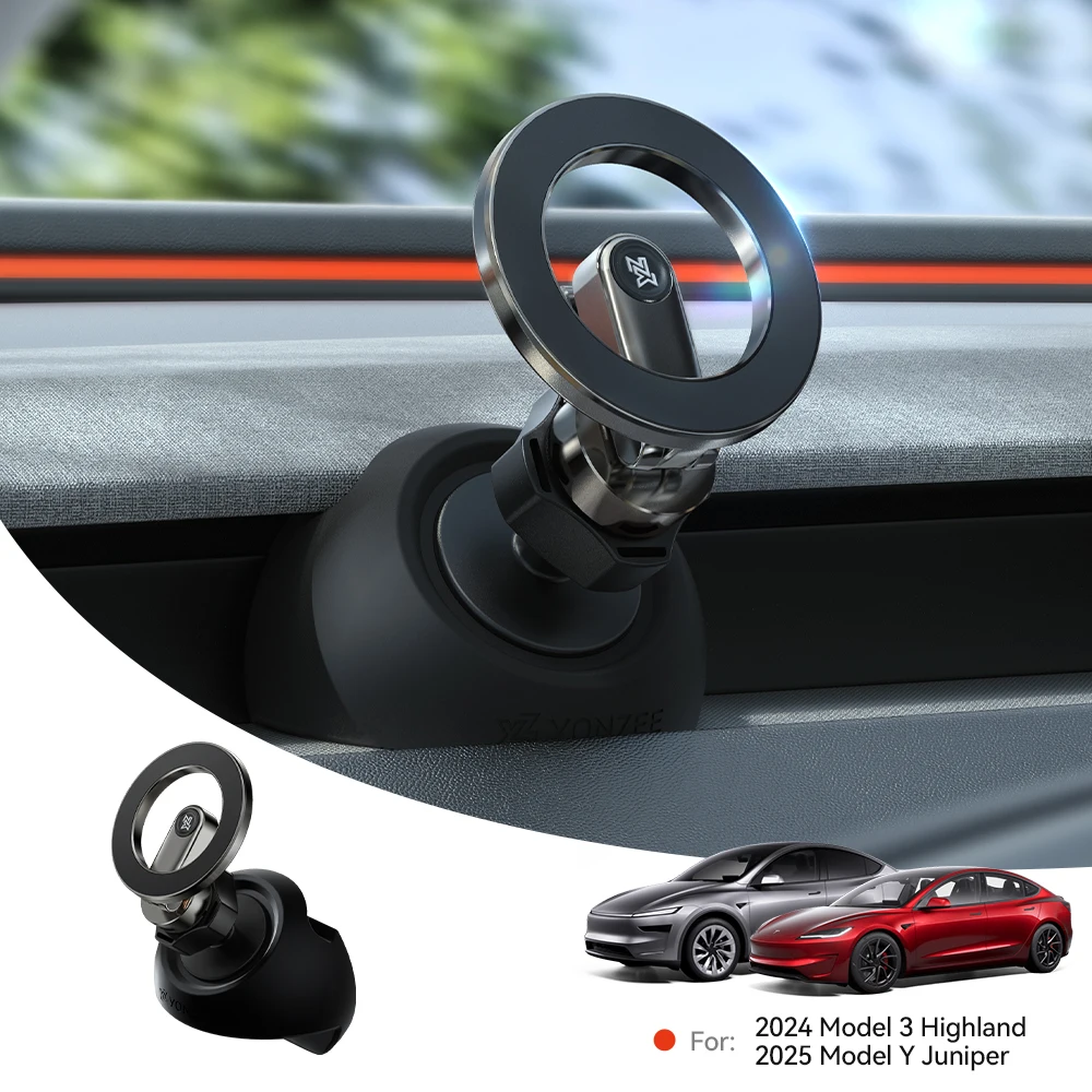 YZ For Tesla Magnetic Car Phone Holder 2026 Model 3/Y/YT Highland Juniper Air Vent Mount Car Bracket Stand 360 Degree Rotatable