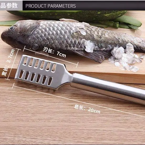 Fish Scale Remover Stainless Steel, Anti-Splash Scraper with Ergonomic Non-Slip Grip, Rust-Proof Kitchen Gadget for Fish Cleaning