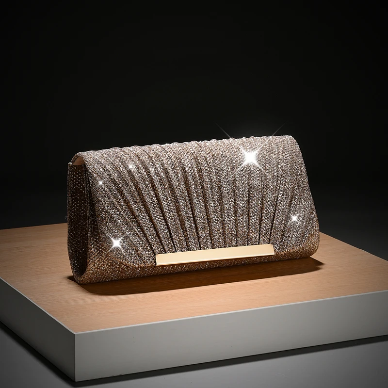 Luxury Wedding Envelop Clutch Bags Fashionable Chic Shiny Evening Bag Manual for Bridal ladies party hand bags
