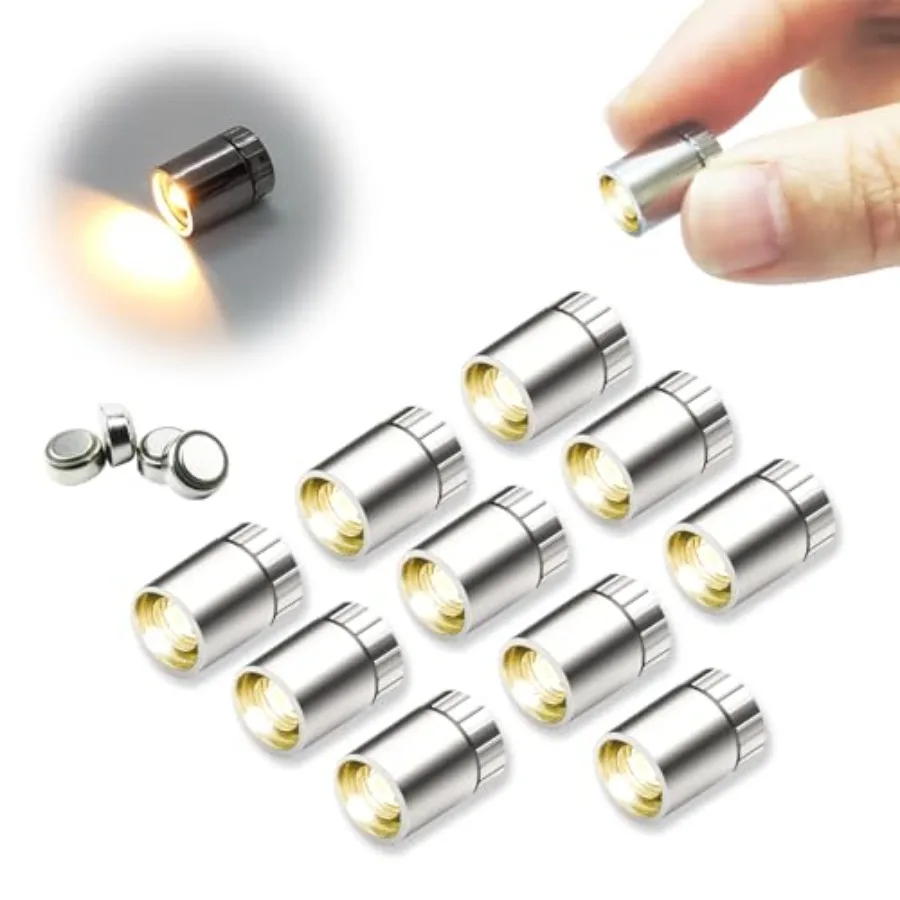 10 pcs Miniature Led Lights, Tiny Lights for Hand Craft/DIY, Miniature Lights Battery Powe, Dollhouse Light, Mini Lights for To