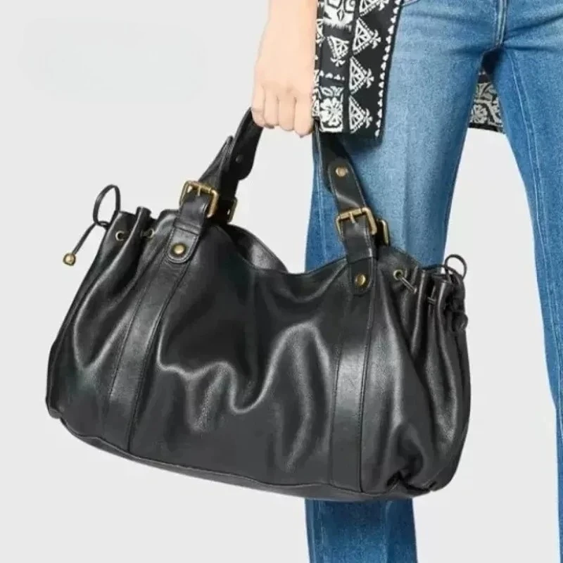 Women's Simple Crossbody Bag Elegant And Versatile Boston Style Work Interior Polyester Soft Handbag