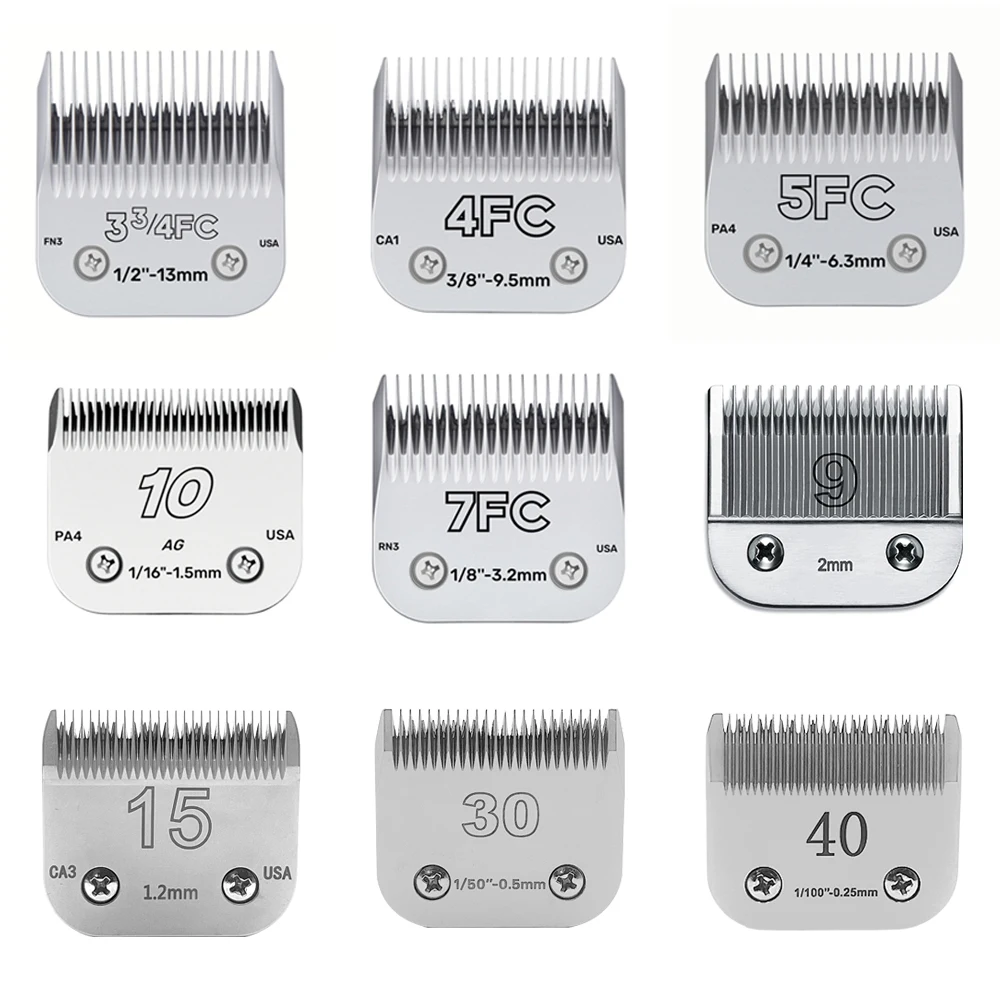 Dog Grooming Clipper Replacement Blades Compatible with Andis Pet Clipper/Oster-A5/Wahl KM-10 Series Dog Clipper