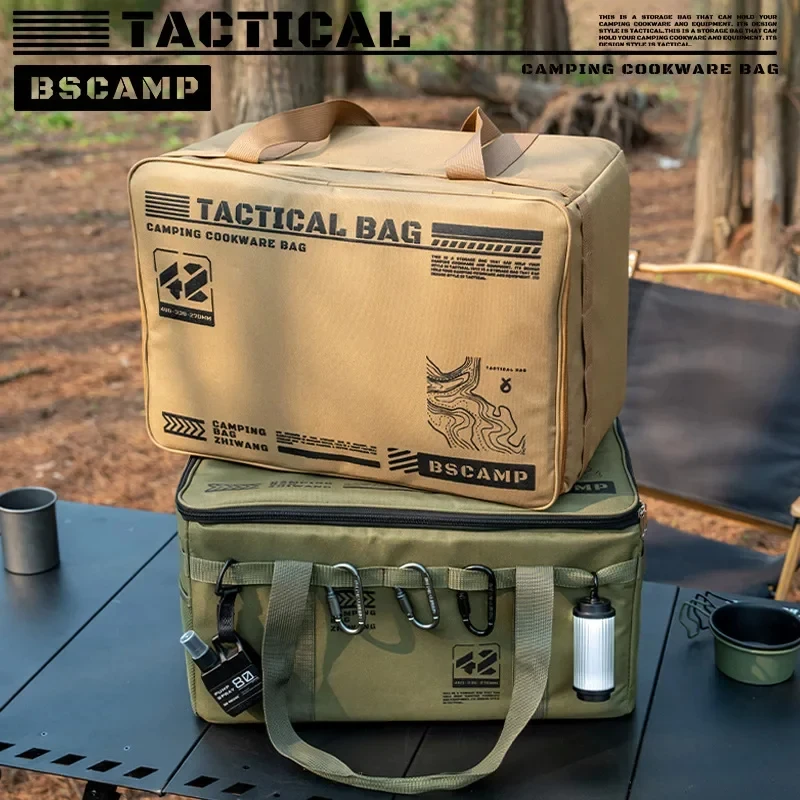 30-42L Tactical Camping Storage Bag - Insulated Folding Box for Picnic, Tableware & Field Equipment Waterproof