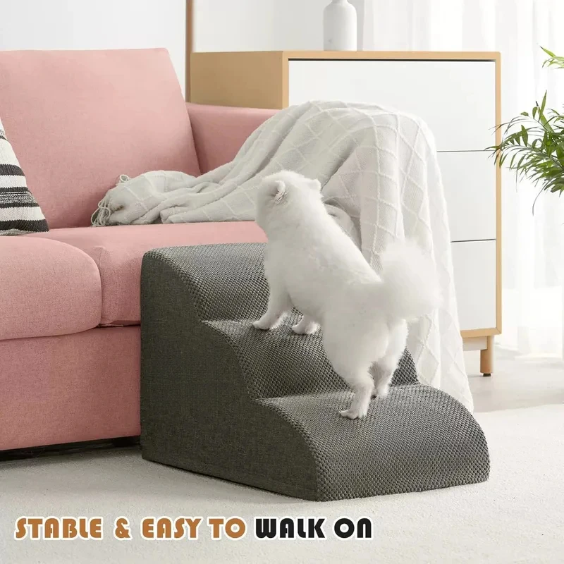 Pet Dog Stairs Ramp, Sofa Bed Side Dog Ladder, Joint‑Safe Pet Steps for Small & Elderly Dogs Puppies