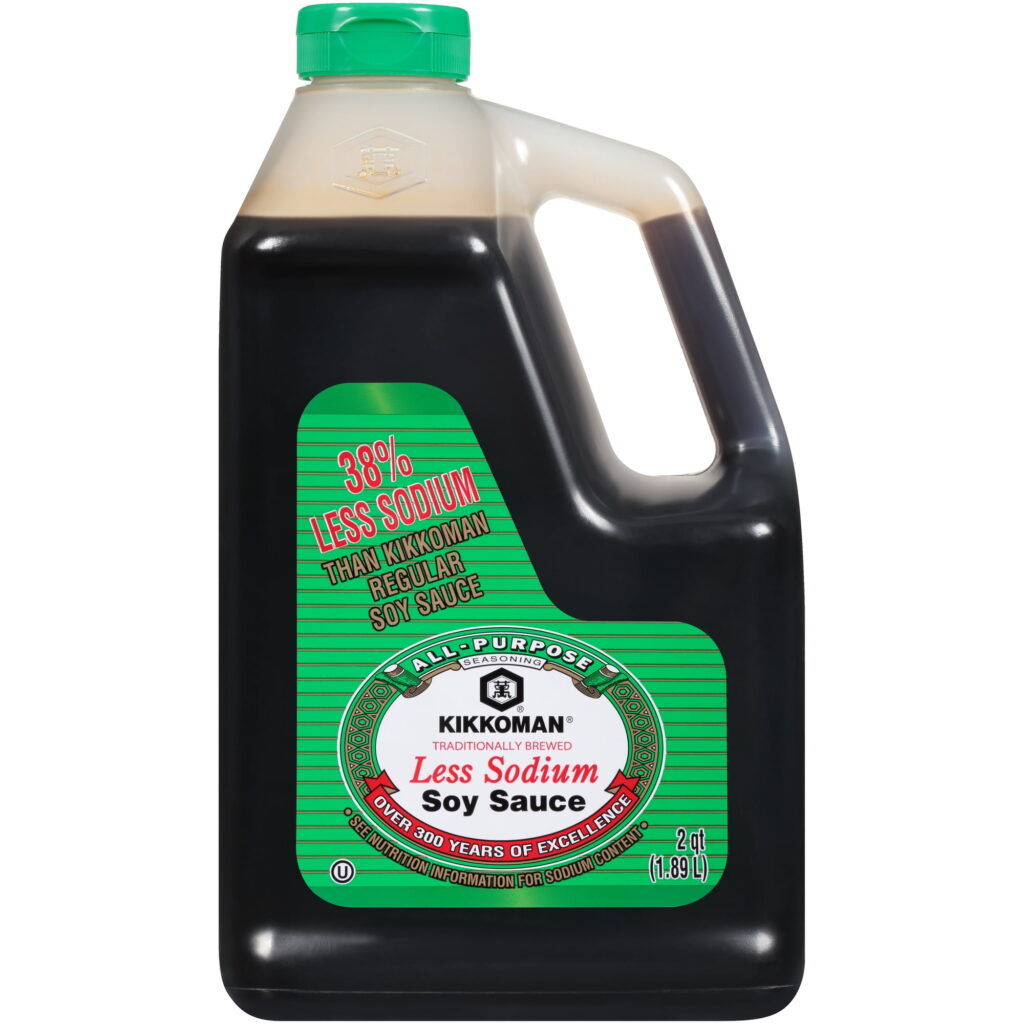 Kikkomanยฎ Less Sodium Soy Sauce, 1/2 Gallon