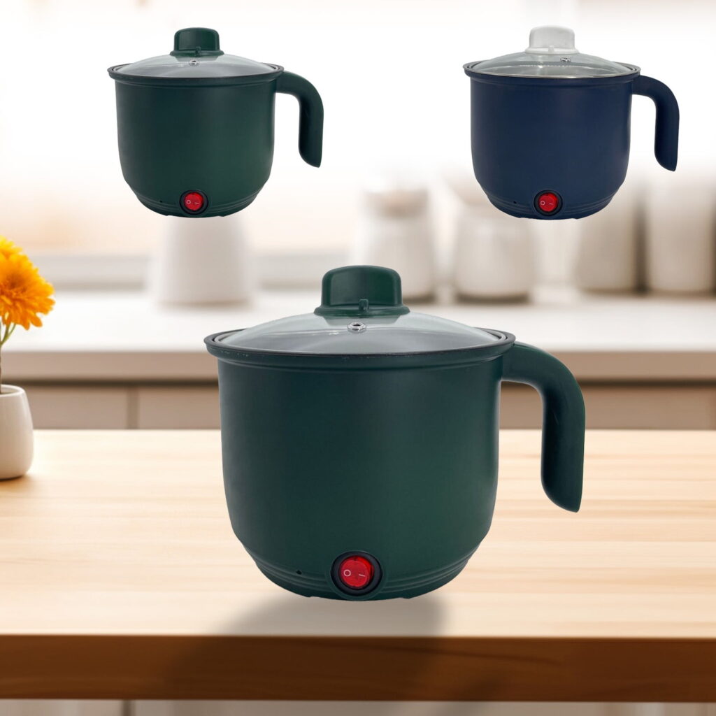 Mini Electric Rice Cooker with Transparent Lid and Nonstick Stainless Steel Pot for Dorms and Small Kitchens